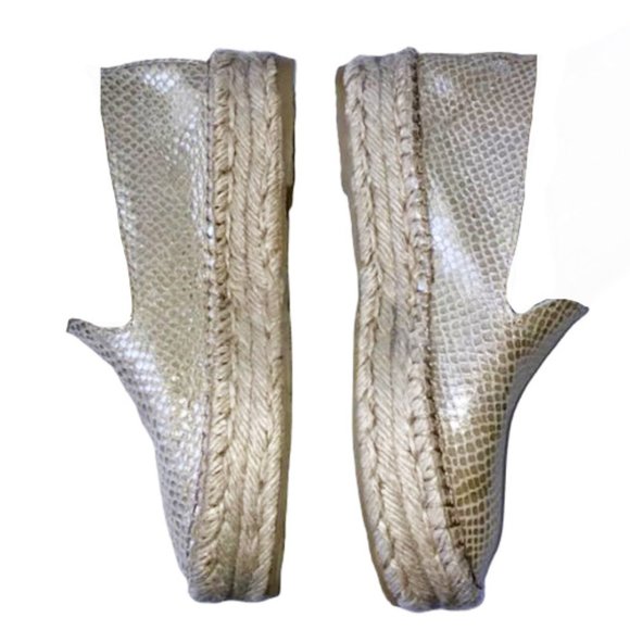 ALDO Reptile Embossed Metallic Platform Espadrille - Picture 6 of 9